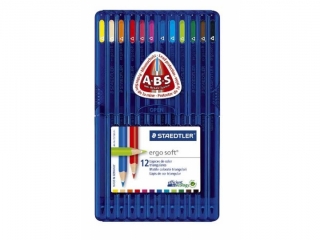 Kredki ergosoft, trjktne, 12 kol. w etui, Staedtler