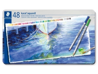 Kredki akwarelowe KARAT, 48 kol. w metalowym pudeku, Staedtler [opakowanie=3szt]