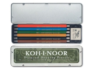 KIN KREDKI MECH. VERSATIL 5217 KPL. 6 KOL. + GUMKA OP. METAL.