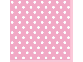Serwetki POL-MAK Maki Lunch 33cm 20szt. Pink Dots II SLOG038307 [opakowanie=12szt]