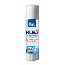 KLEJ W SZTYFCIE TYPU PVP BEZBARWNY 15 G [opakowanie=20szt] PR2019