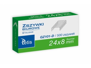 ZSZYWKI BIUROWE 24/8 500 SZT. [opakowanie=10szt]