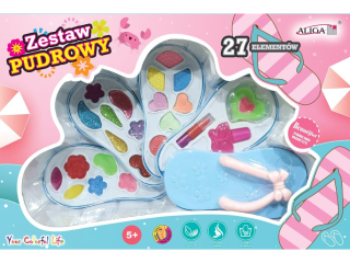 Zestaw pudrowy ZP-2579 21 cieni, 1 szminka, 4 pędzelki, 1 lakier do paznokci PROMO