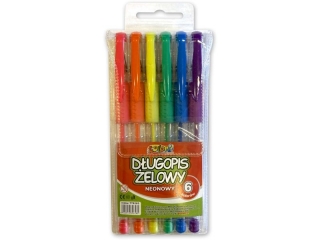 PENMATE KOLORI DŁUGOPIS ŻELOWY NEONOWY 6 KOLORÓW