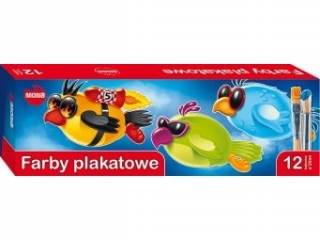 farba plakatowa 12 kolorów