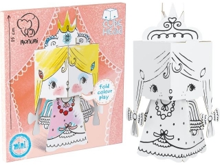 Kolorowanka CubeHead, 3D MINI, "Princess" (Księżniczka), Monumi