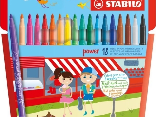 FLAMASTRY STABILO POWER PUD. Z ZAWIESZKĄ 18 SZT.(6)