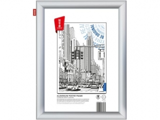 RAMKA PLAKATOWA MEMOBE, PLEKSI, RAMA ALUMINIOWA, 50X70 CM (B2)