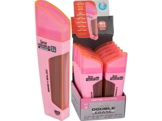 DOUBLE ERASE wkł.graf. 80szt. 0, 5mm + Guma x10 kol. różowy (0proc)