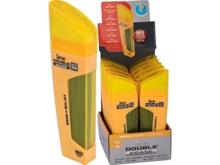 DOUBLE ERASE wkł.graf. 80szt. 0, 5mm + Guma x10 kol. żółty (0proc)