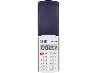 Kalkulator kieszonkowy TOOR TR-227 12-pozycyjny z klapką (sz)