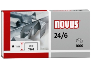 ZSZYWACZ NOVUS B5 NIEBIESKI Z PAKIETEM STARTOWYM ZSZYWEK 24/6 DIN SUPER [opakowanie=20szt]