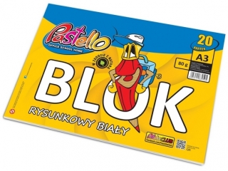 Blok rysunkowy A3 80g 20k PAS-9505 [opakowanie=10szt]