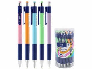 Długopis pstrykany G COLOR, 0, 7mm; niebieski, 40 szt. w opk., MG