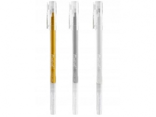 Dugopis elowy 0, 6mm, zestaw 3 kol: zoty, srebrny, biay, MG