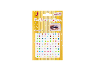 Dety JET-9212 krysztaki samoprzylepne, mix wzorw i kolorw, blist. 9x9, 5cm