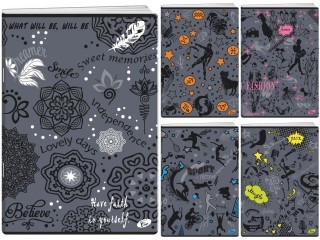 ZESZYT A5 LINIA, MIĘKKA OPRAWA, 80K. SYMBOLS (opakowanie=10szt)