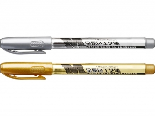 Marker metaliczny 1-4mm, zoty, srebrny, display 72szt, MG