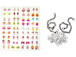 BRANSOLETKI DIY Z ZAWIESZKAMI PUFFY? SWEETIES [opakowanie=5szt]