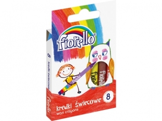 Kredki Fiorello świecowe .8 kol. (sz)