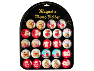 Magnesy misie MG-7639 24szt.=1bl. / 12 wzorw