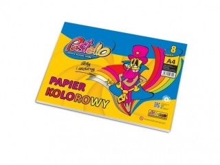 Papier kolorowy A4 8 kartek BYSZCZCY PAS-7122 [opakowanie=10szt]
