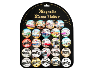 Magnesy auta / motory MG-7554 24szt.=1bl. / 24 wzory