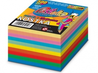 Kostka klejona KOLOR 10 KOLORÓW 85x85 mm 500 kartek PAS-0497