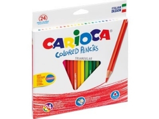 Kredki oł. trójkątne Carioca 24 kol. (42516-24) (sz)