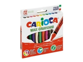 Kredki CARIOCA świecowe 12 kol. (42365) (sz)