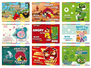 Blok rysunkowy kolorowy A4 20 Angry Birds Classic [opakowani