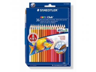 Kredki akwarelowe Noris Club, sześciokątne, z pędzelkiem, 36 kol., Staedtler