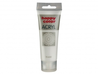 Farba akrylowa 75ml, biel tytanowa, Happy Color