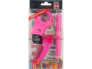 DOUBLE combo+ Bold 0, 7mm +Ring /3szt. gift/ pink (0proc)