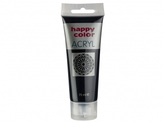 Farba akrylowa 75ml, czarny, Happy Color