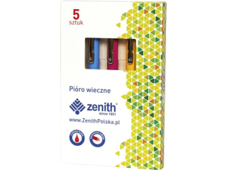 Pi�ro wieczne ZENITH OMEGA CHROME PASTEL mix kolor�w - 5 szt. box [opakowanie=5szt]