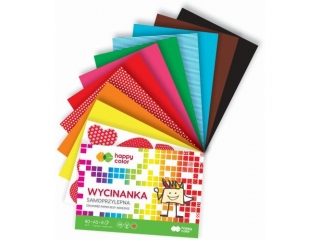 Blok Wycinanka samoprzylepna A5, 8 ark, Happy Color [opakowanie=10szt]