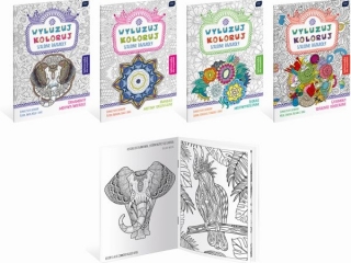 Kolorowanka B5 32 Wyluzuj Mix 4 wzorw [opakowanie=10szt]