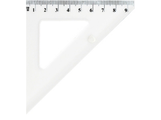 Ekierka szkolna GRAND GR-854T 45/9, 5 cm Transparent (sz)(p)