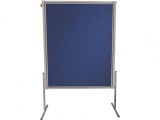 TABLICA MODERACYJNA MEMOBE DWUSTRONNIE FILCOWA NIEBIESKA, RAMA ALUMINIOWA PRESTIGE, 120X150 CM