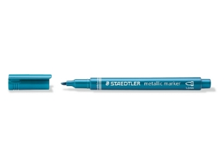 Marker metaliczny Metallic marker, okrga kocwka, niebieski, Staedtler [opakowanie=10szt]