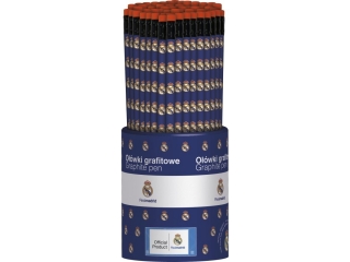 Ołówek trójkątny HB - drum 72 sztuki Real Madryt Color