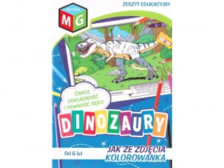 DINOZAURY- JAK ZE ZDJĘCIA KOLOROWANKA