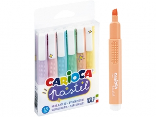 Zakreślacz pastelowy CARIOCA 6 kolorów (sz)
