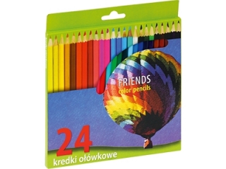 Kredki ołówkowe 24 kol. ostrz. sześciokątne UNIONL (sz)