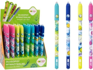 Display - Długopis wymazywalny Smile, 0, 5 mm, niebieski, 40 szt., Happy Color