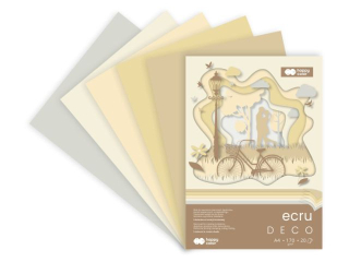 Blok Hobby Deco Ecru 170 g/m2, A4, 20 ark., 5 kolor�w, Happy Color [opakowanie=5szt]