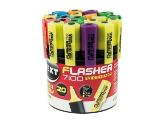 Zakreślacz FLASHER x20 Tuba mix kolorów (1proc)