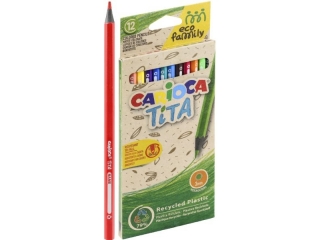 Kredki ołówkowe CARIOCA EcoFamily 12 kol. TITA(43097) (sz)