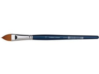 P�dzel do farb akrylowych, nylonowy, koci j�zyk nr 4, Happy Color [opakowanie=12szt]